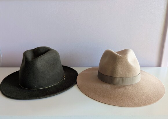Van Palma and Topshop Fine Felt Fedora Hats Size S/M NWOT - Picture 2 of 14